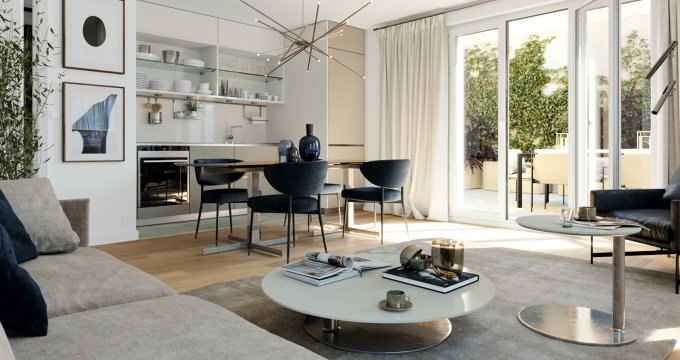 Achat / Vente appartement neuf Colombes proche quai de Seine à 4 min à pied du tramway T2 (92700) - Réf. 13338